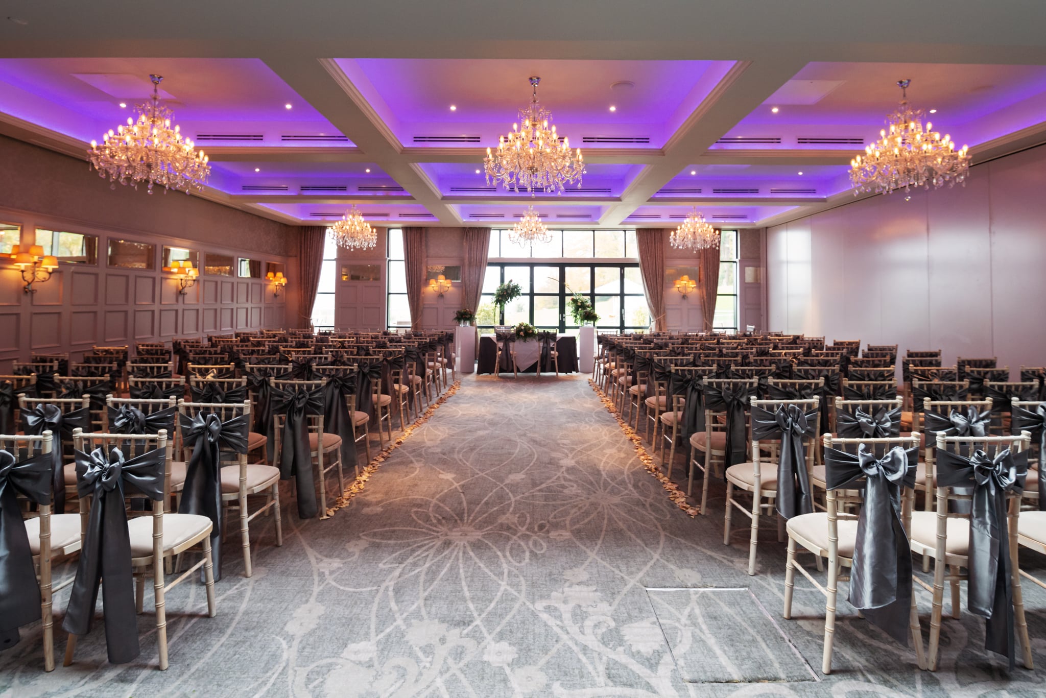 The ceremony room at De Vere Latimer Estate.