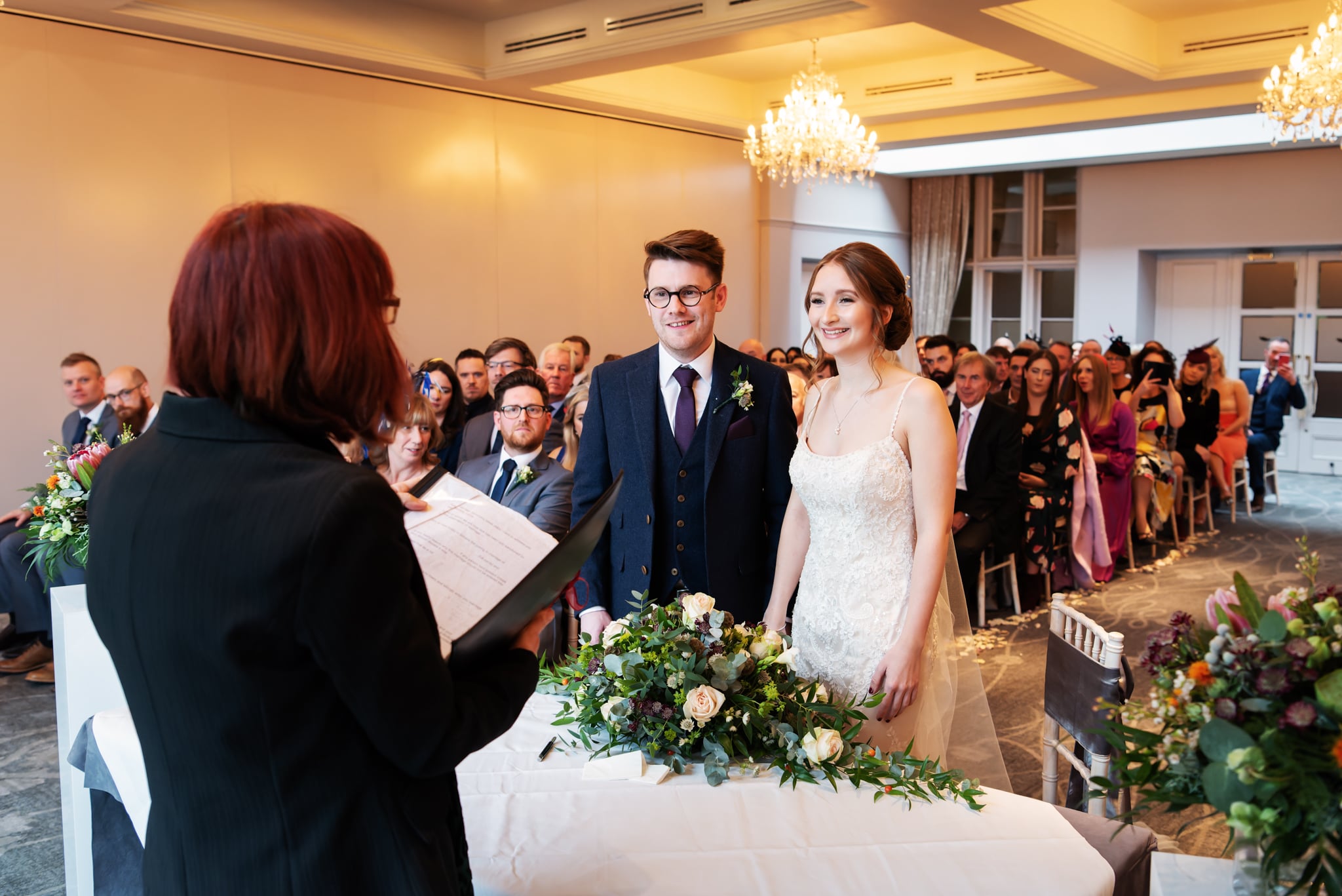 A wedding ceremony at De Vere Latimer Estate.