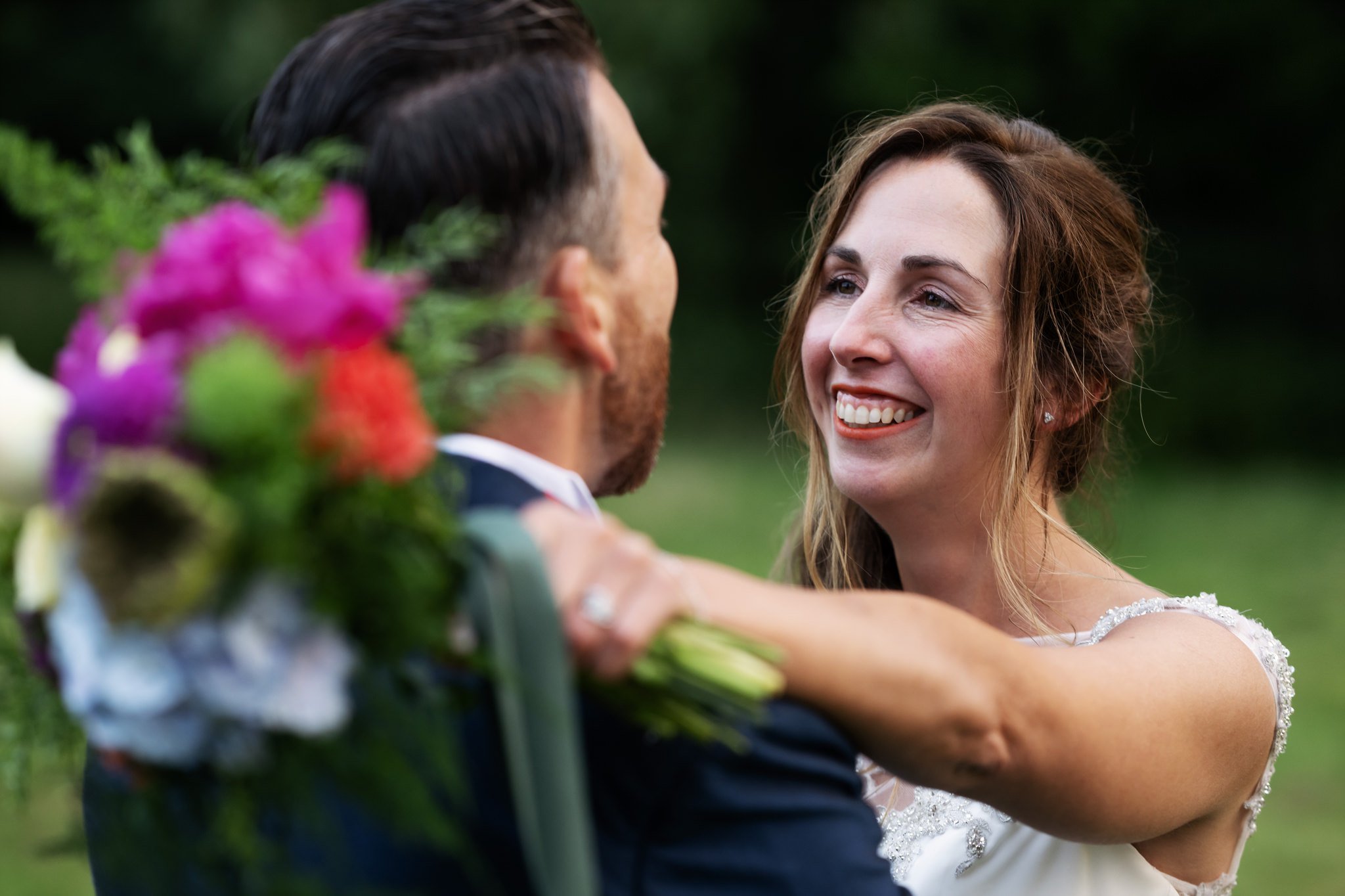 A portrait of the bride and groom.
