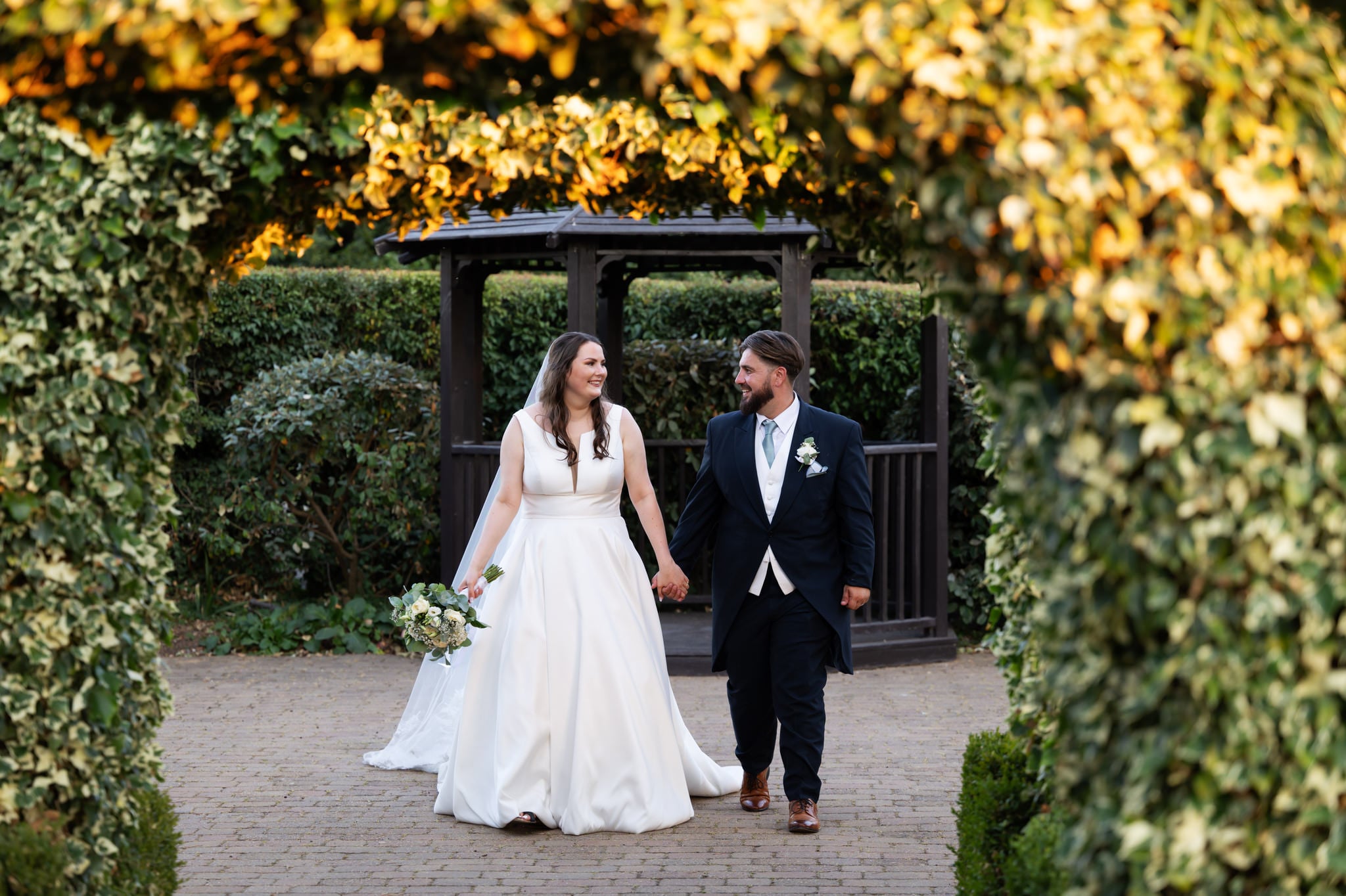 A couple portrait at a Tewinbury Farm wedding