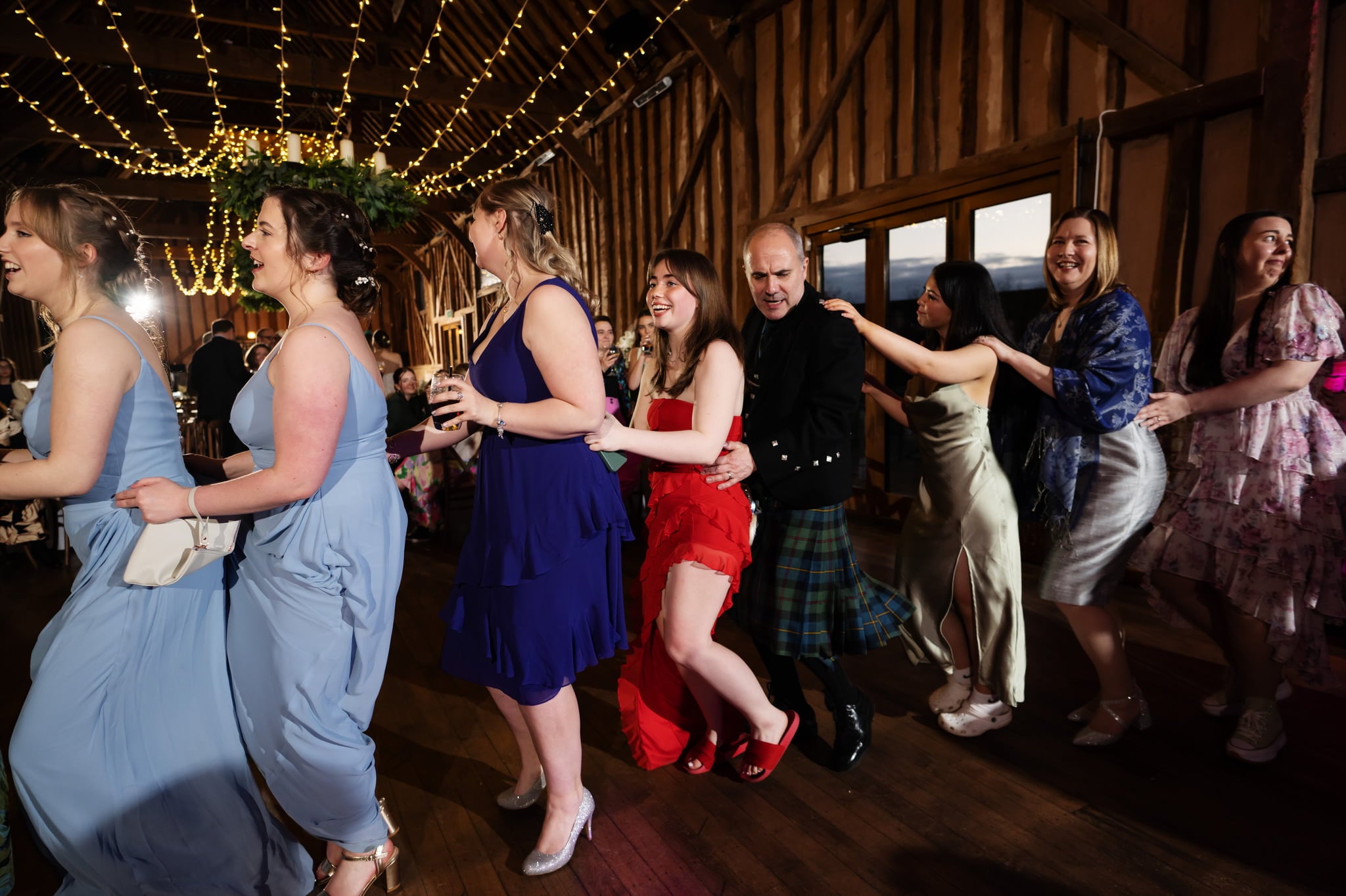 A group of people dancing at Lillibrooke Manor.