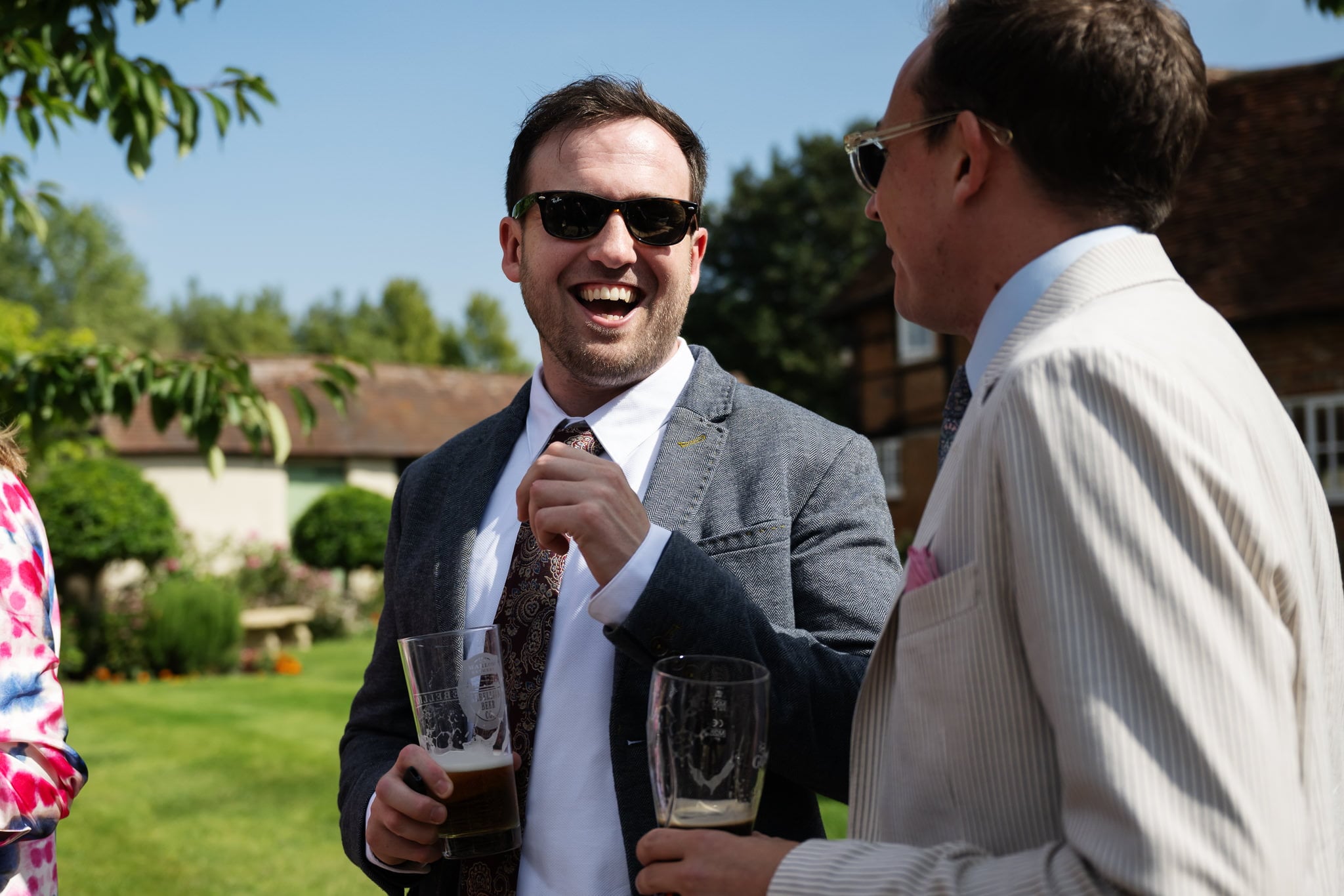A man wearing a suit.