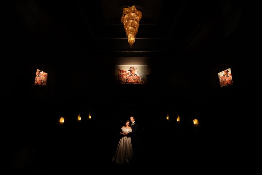 A bride and groom portrait at The Gatsby